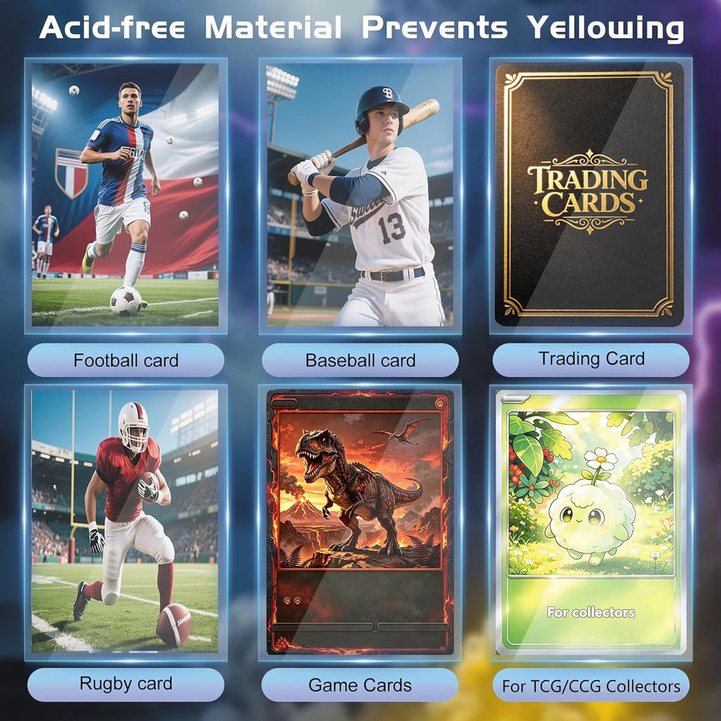 12000 Counts Card Sleeves for Trading Cards,Soft Penny Card Sleeves,Clear Plastic Standard Size Card Protectors for
