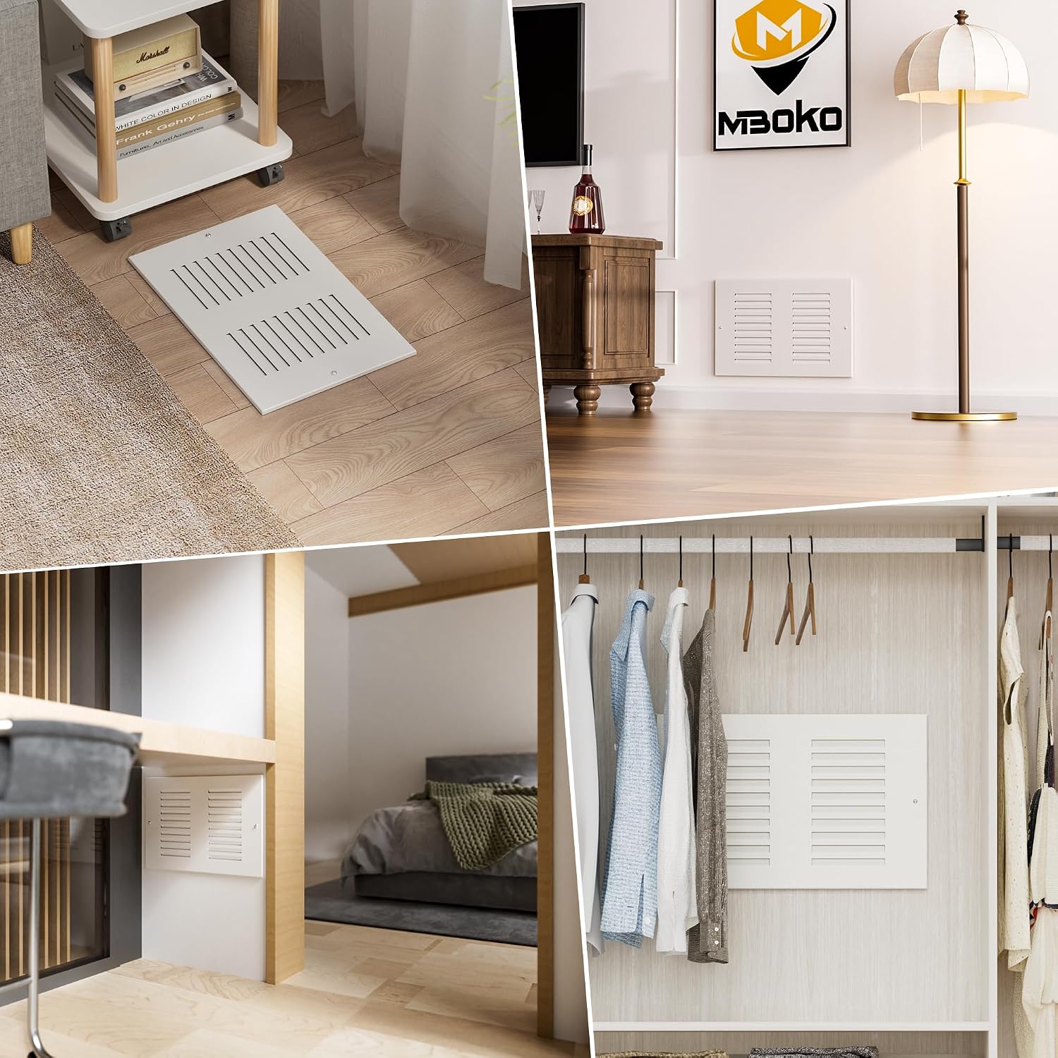 Hidden In Wall Safe with Vent Cover, Electronic Wall Mount Safe with Magnetic Concealment, Small Recessed Hidden Safe