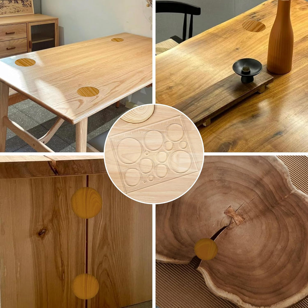 Router Templates for Woodworking,Router Jig Circle Inlay Templates Decorative,13-in-1 Router Templates(10 * 7.8 inches)