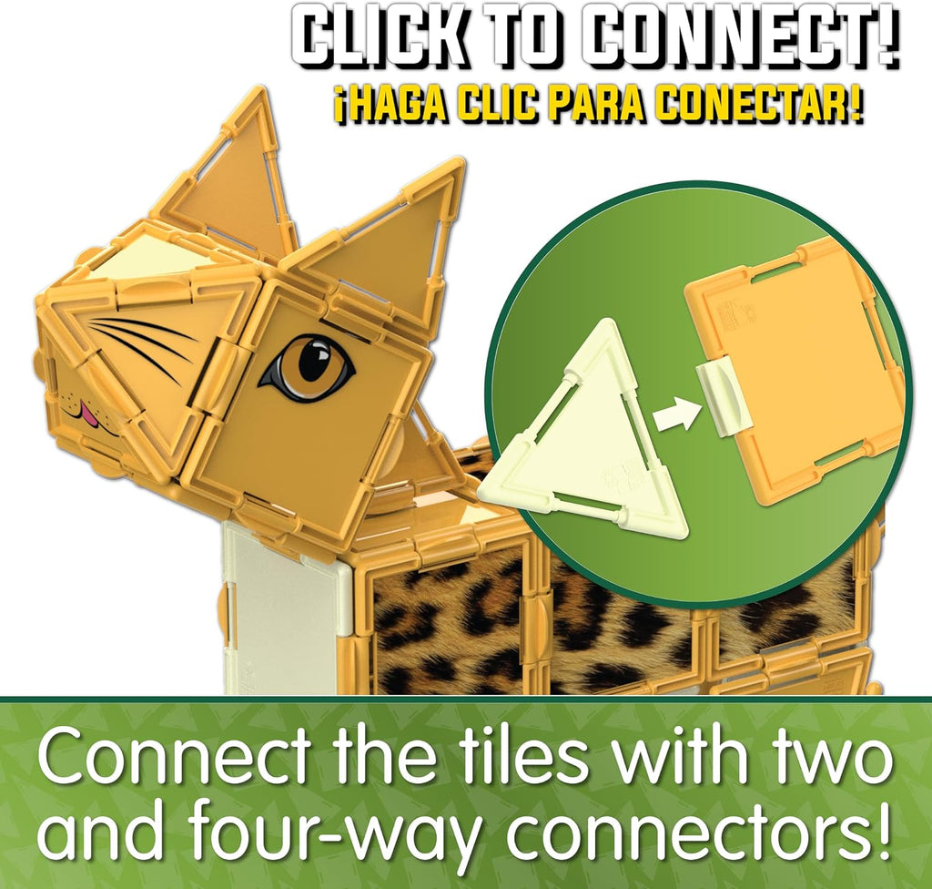 Techno Tiles - Jungle Cat | Construction Project with 100+ Building Pieces | STEM Projects for Kids Ages 5-10 |