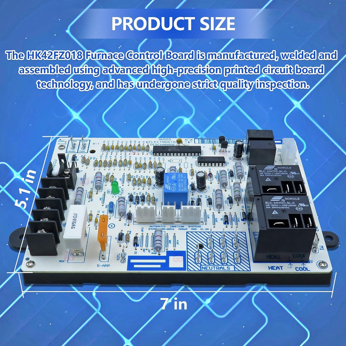 HK42FZ018 Furnace Control Board Replacement for 1172550 CEPL130590-01
