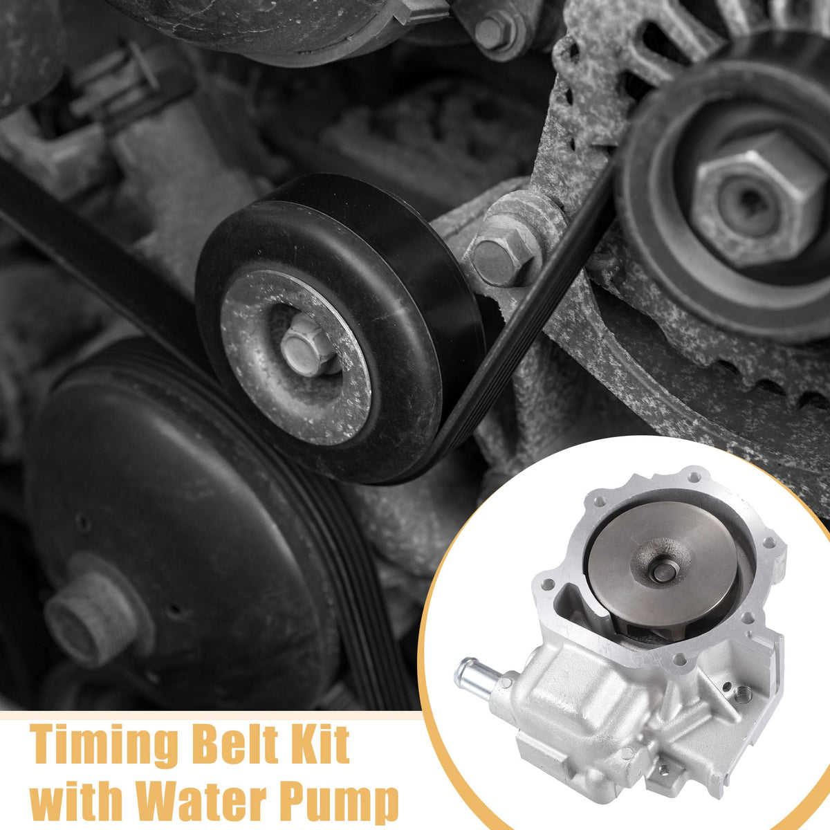 X AUTOHAUX Engine Timing Belt w/Water Pump Kit for Subaru Impreza 2006-2011