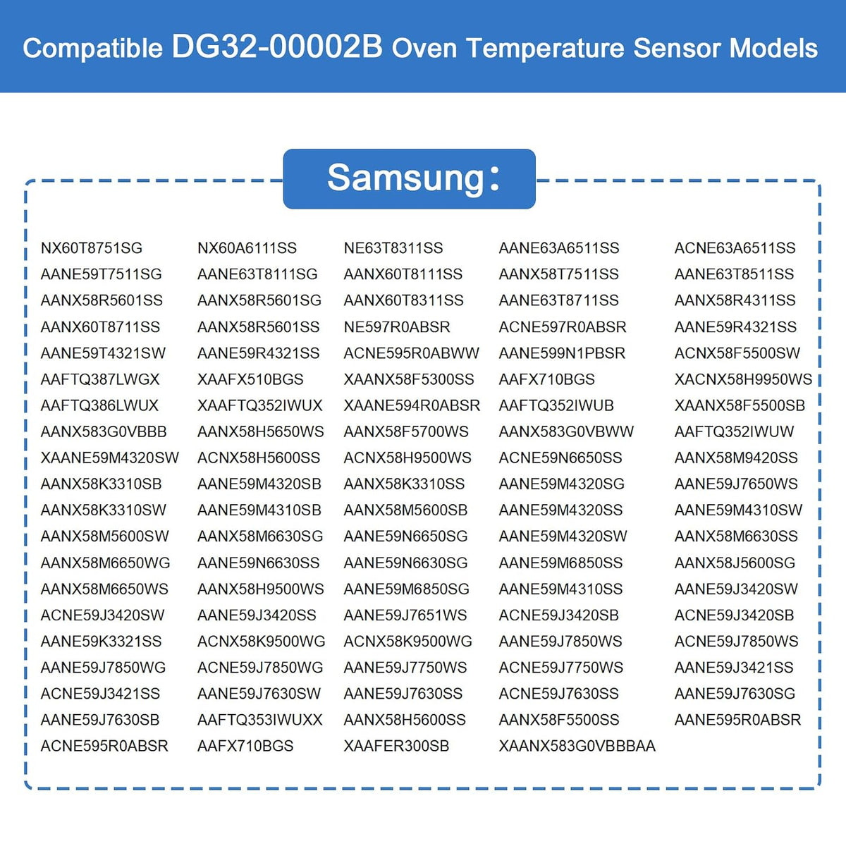 DG32-00002B for Samsung Range Oven Temperature Sensor New AP4343210 PS4240743