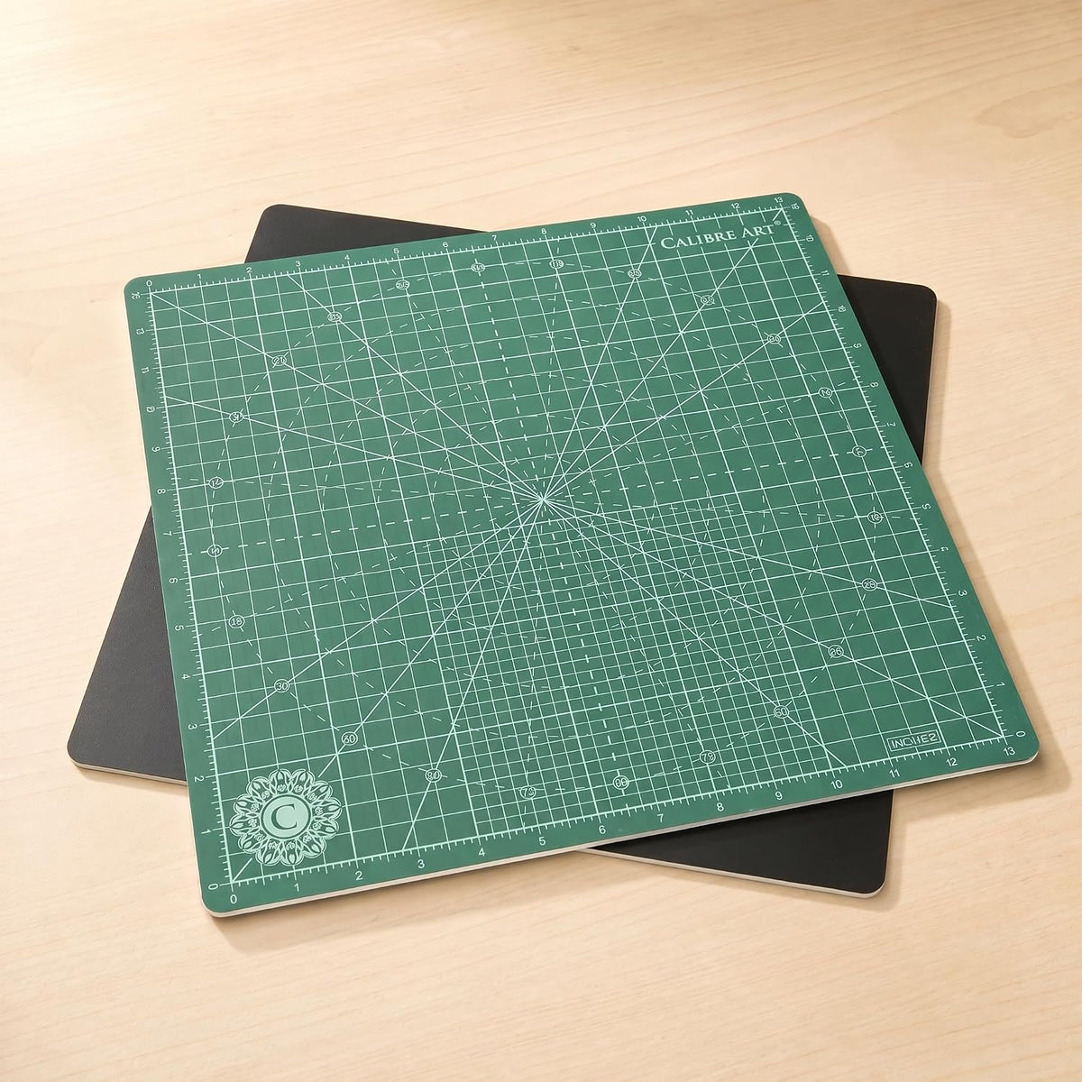 Rotating Self Healing Cutting Mat 18x18 (17" Grid), Quilting | Perfect for Quilting & Art Projects. Smooth