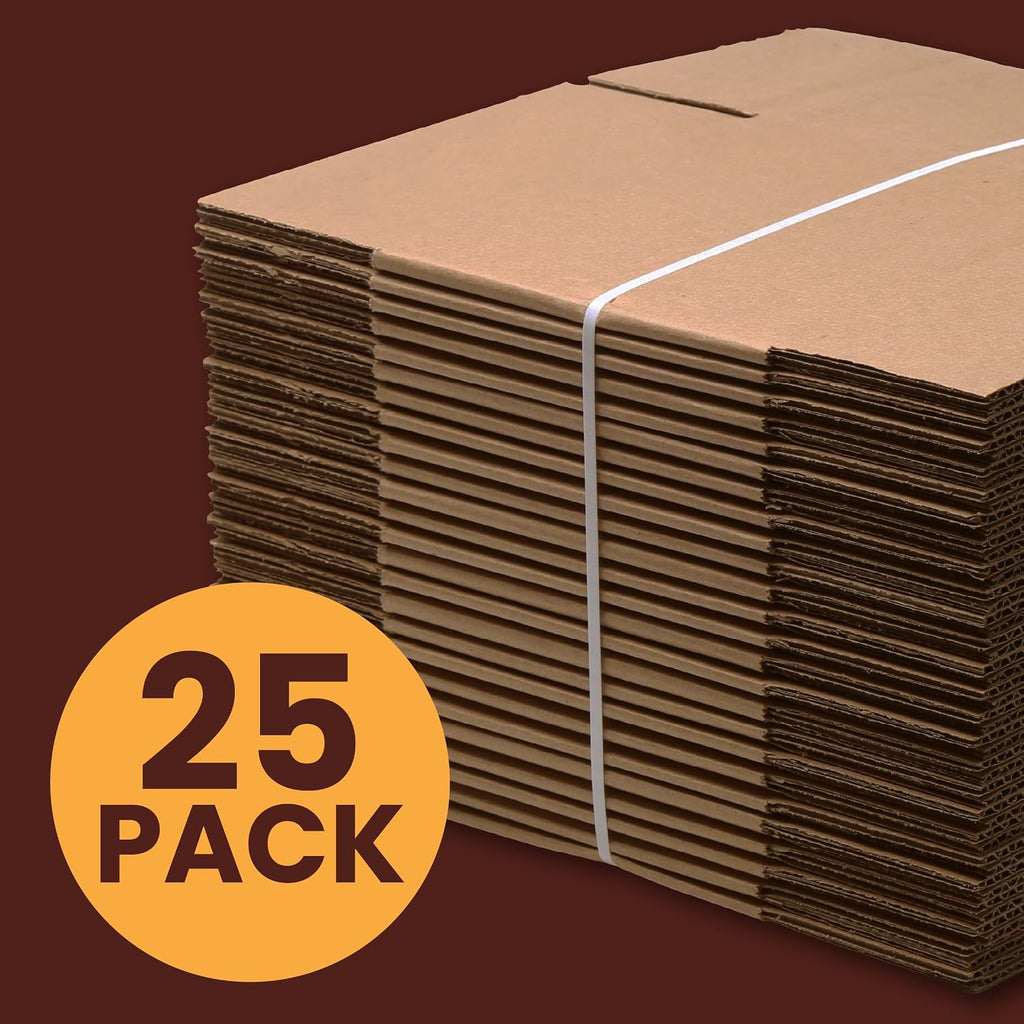 12"x12"x5" Corrugated Shipping Boxes 25-Pack