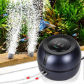Battery Powered Aquarium Air Pump with Digital Display,Feed Mode,12W
