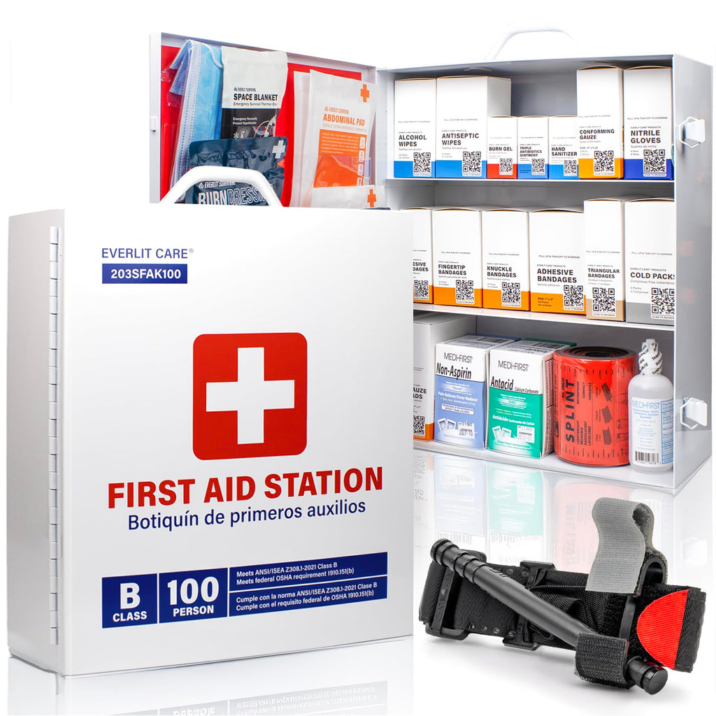 3-Shelf Class B OSHA-Compliant First Aid Kit (with Tourniquet)