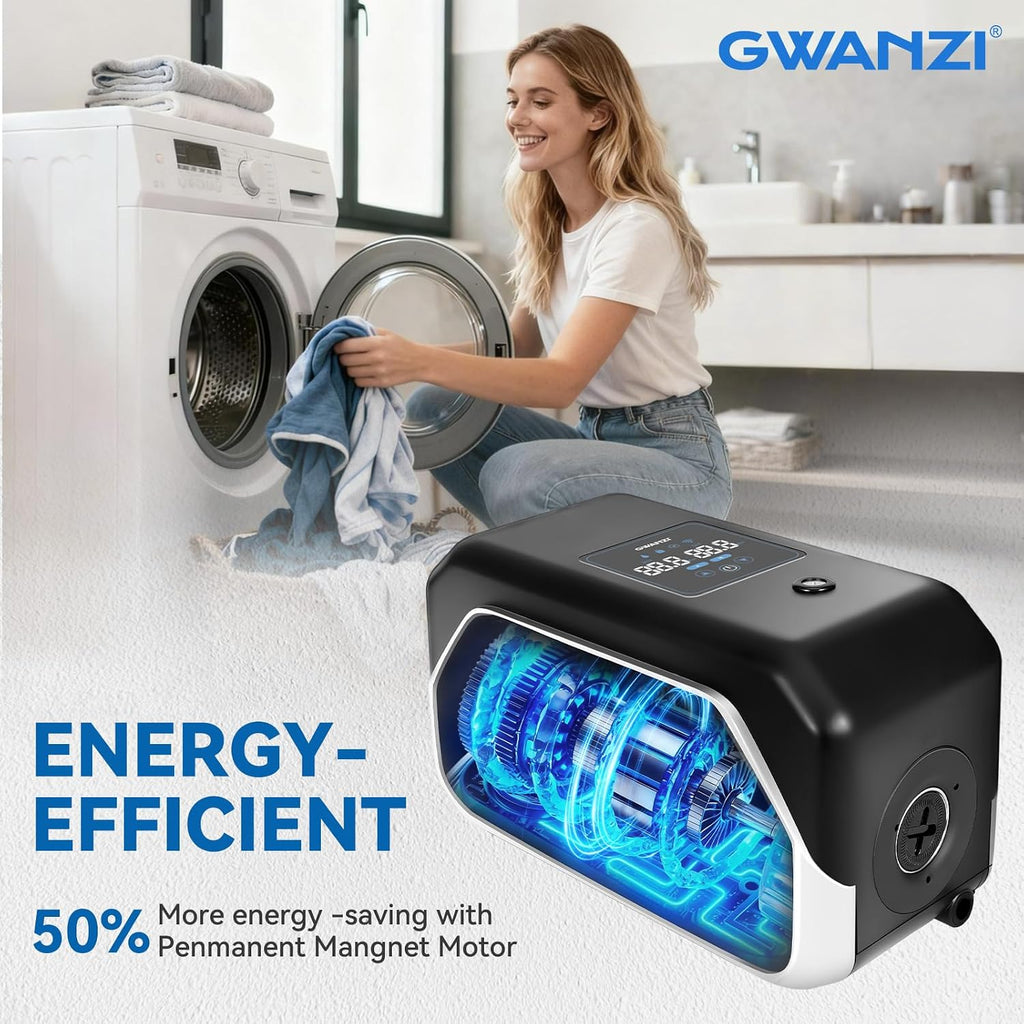 1.2HP Whole House Variable Speed Water Pressure Booster Pump 90PSI 115V Automatic Penmanent Mangnet Motor Constant Pressure 1500GPH Wireless App Control for Home House Villa Apartmen