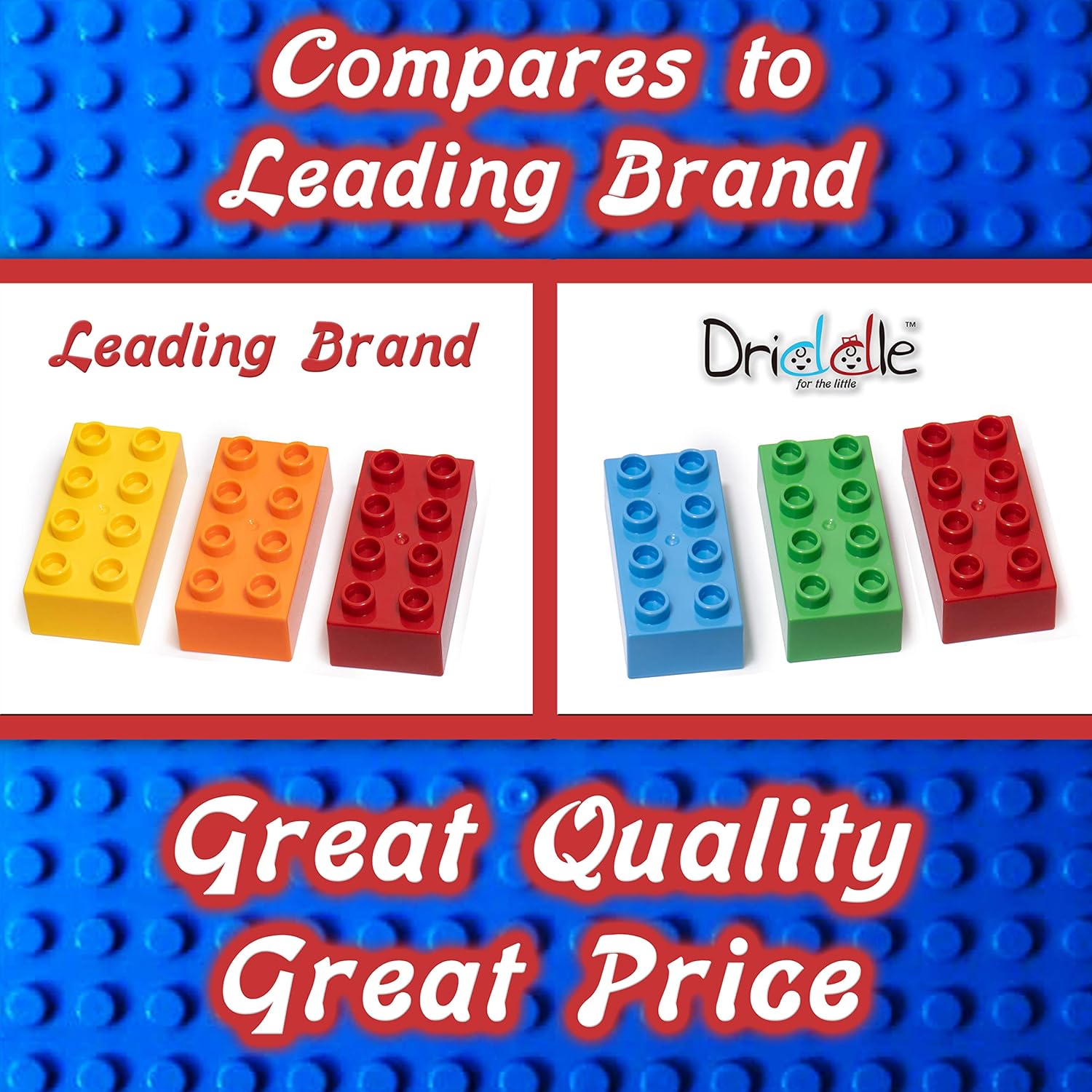 Big Building Blocks for Kids - STEM Toy - Classic Large Building Bricks - Compatible with All Major Brands - for