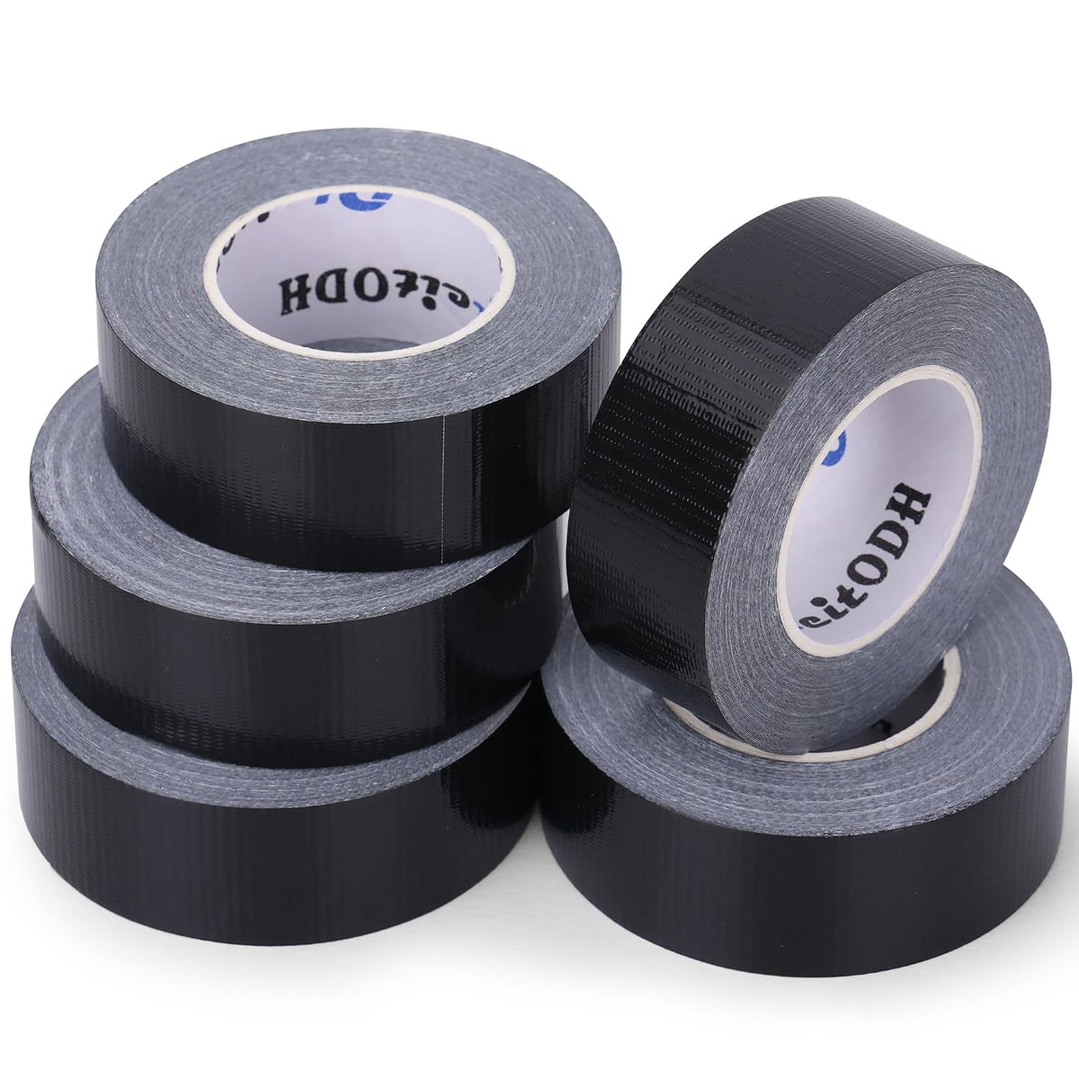 5 Pack Mini Black Duct Tape, 1" x 75 Yards Pocket Travel Size