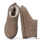 100% Genuine Leather Womens Boots Fur-Lined Ankle Boots Women