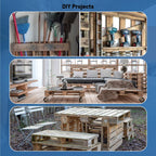 48x40x5 Wooden Pallet Kit, Heavy-Duty Industrial Grade Pinewood, Unassembled Flat-Pack, Stackable & Reusable