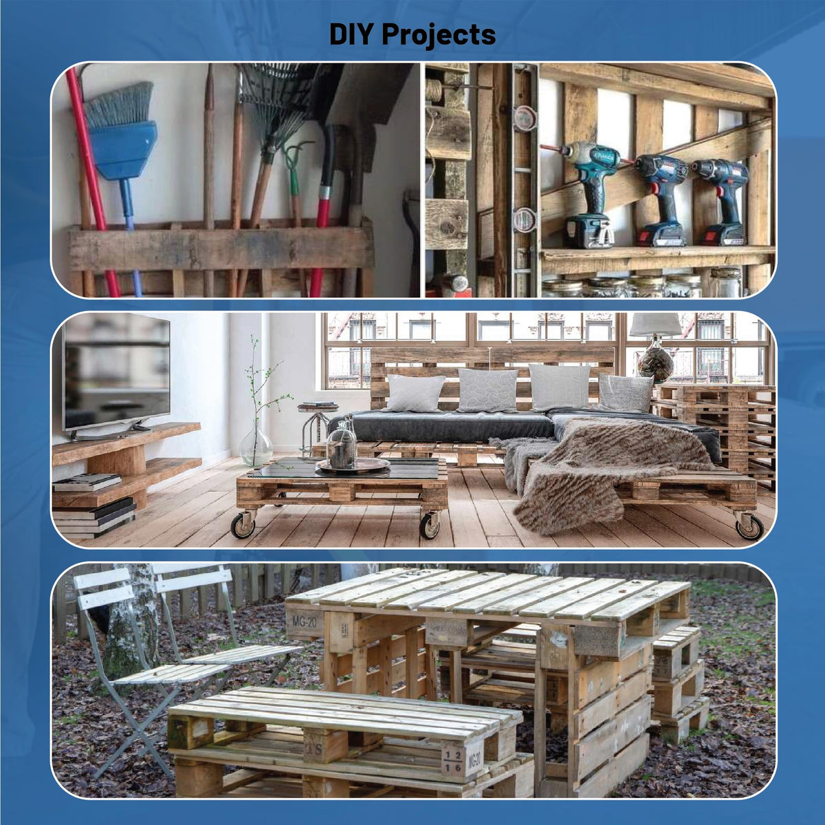 48x40x5 Wooden Pallet Kit, Heavy-Duty Industrial Grade Pinewood, Unassembled Flat-Pack, Stackable & Reusable