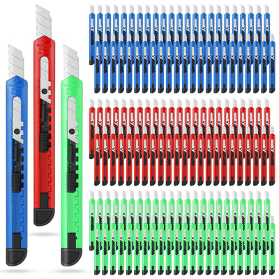 200 Pcs Bulk Box Cutter, 9mm Retractable Box Openers