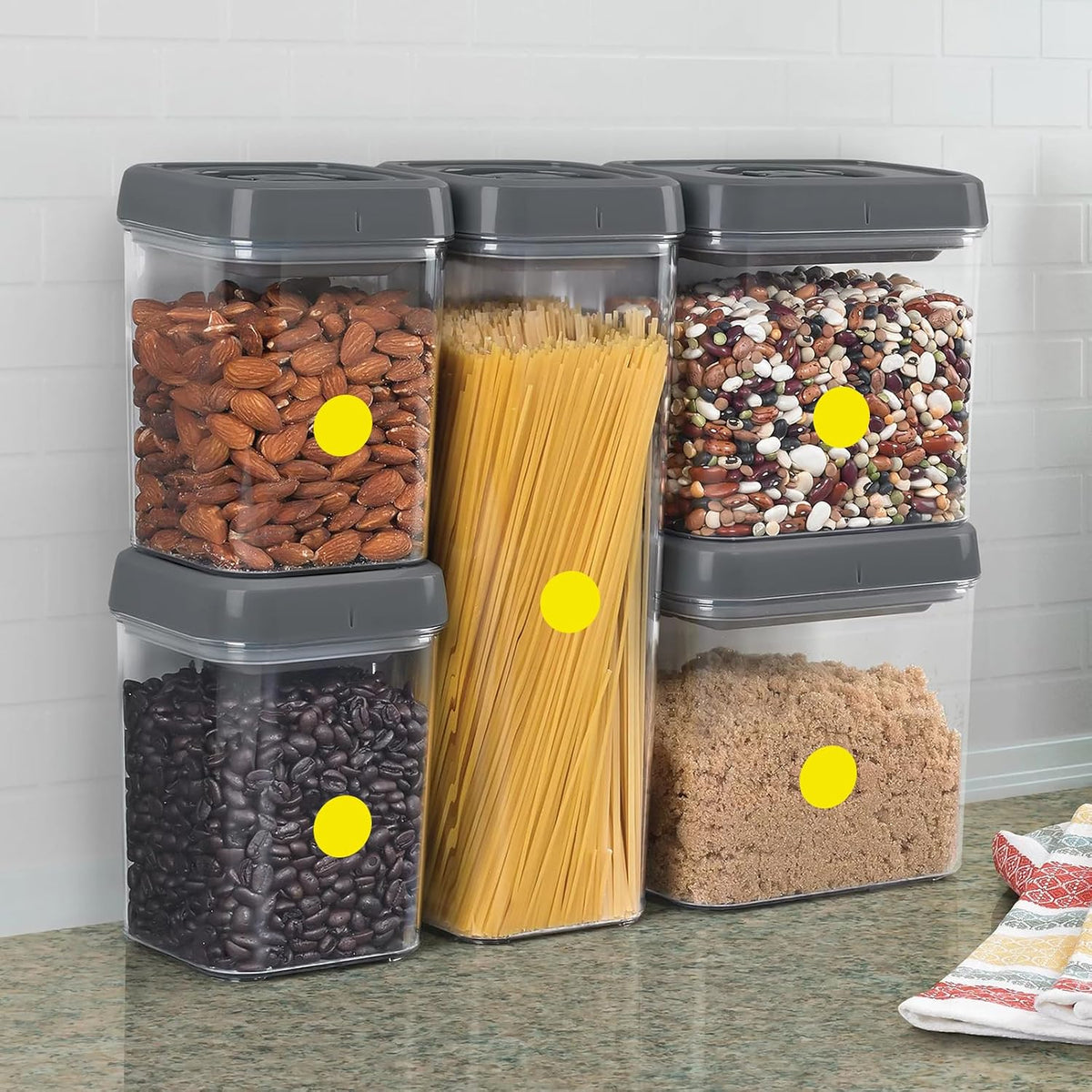 Pack of 2000 Round Color Coding Circle Dots Stickers Labels (3/4", Yellow)