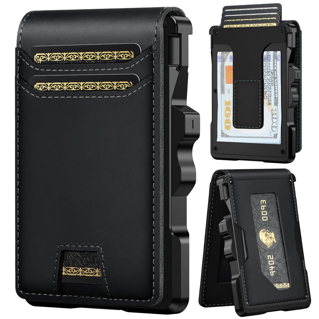 Genuine Leather Wallet for Men: Slim RFID Smart Minimalist Wallet