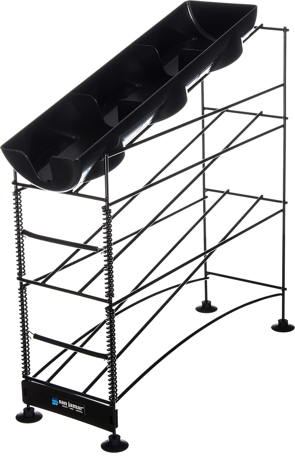 4-Tier Three-Cup Dispenser Rack, 8-44 oz, Adjustable Coils