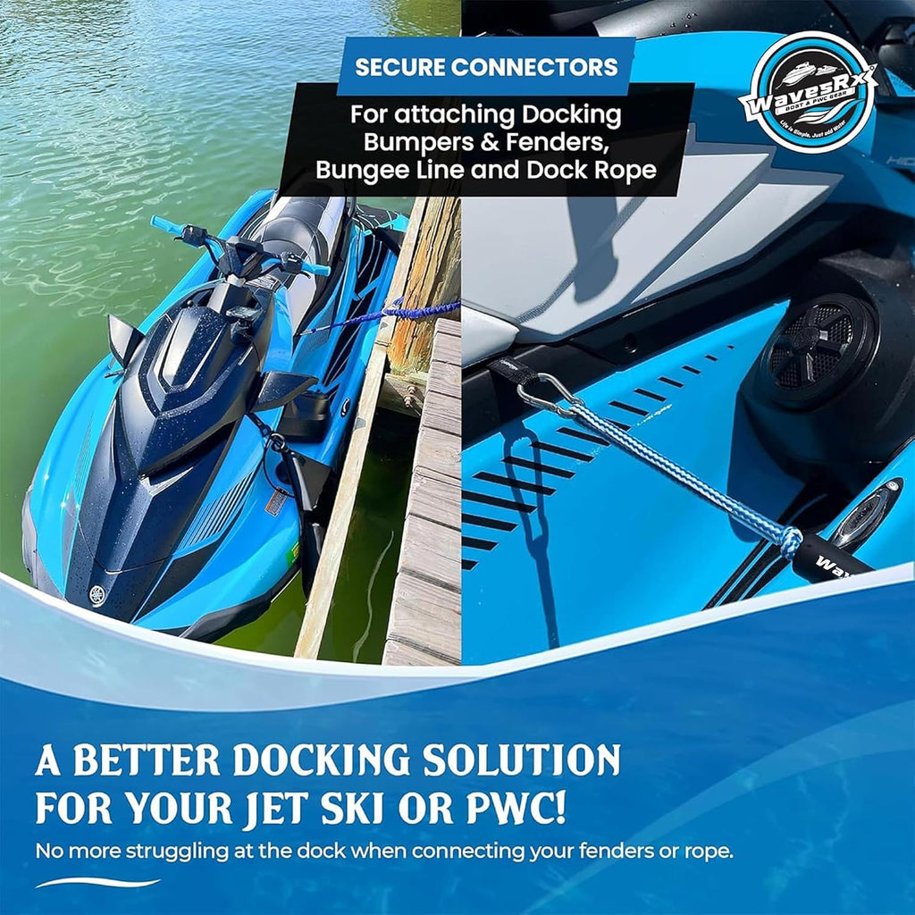 Soft Loops Jet Ski Cleats | Secure Loop Straps for Attaching Docking Bumpers, Fenders, Anchoring Line, Bungee & Dock