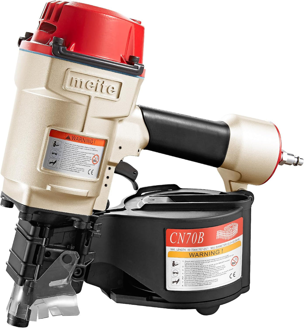 CN70B Coil Nailer Pneumatic Nail Gun for 15 Degree 1-3/4" to 2-3/4"