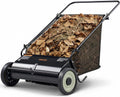Push Lawn Sweeper 26 Inch Leaf & Grass Collector Strong Rubber Wheels