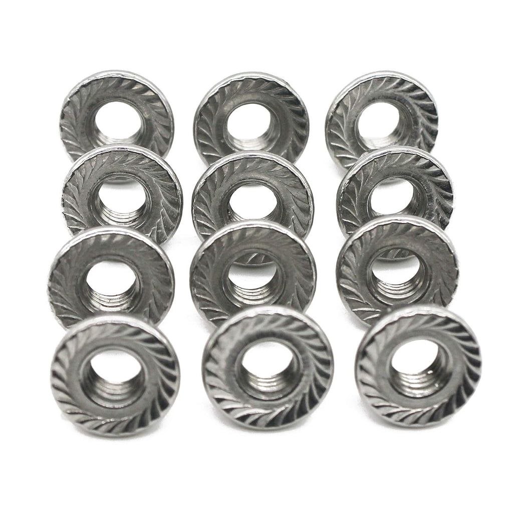 FullerKreg M6 x 1mm Serrated Hex Flange Nut, 50 Pcs