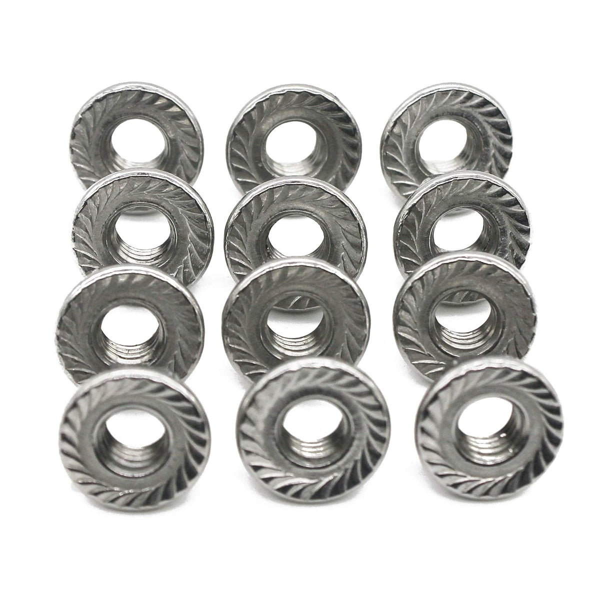 FullerKreg M6 x 1mm Serrated Hex Flange Nut, 50 Pcs