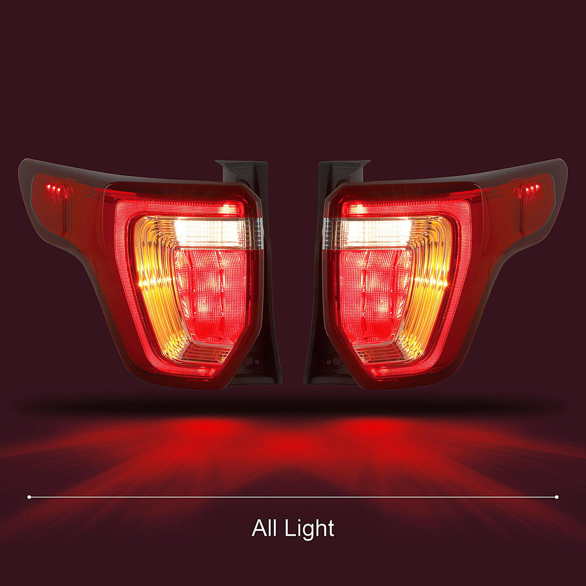 LED Tail Light LH Compatible with 2016-2019 Ford Explorer Base XLT