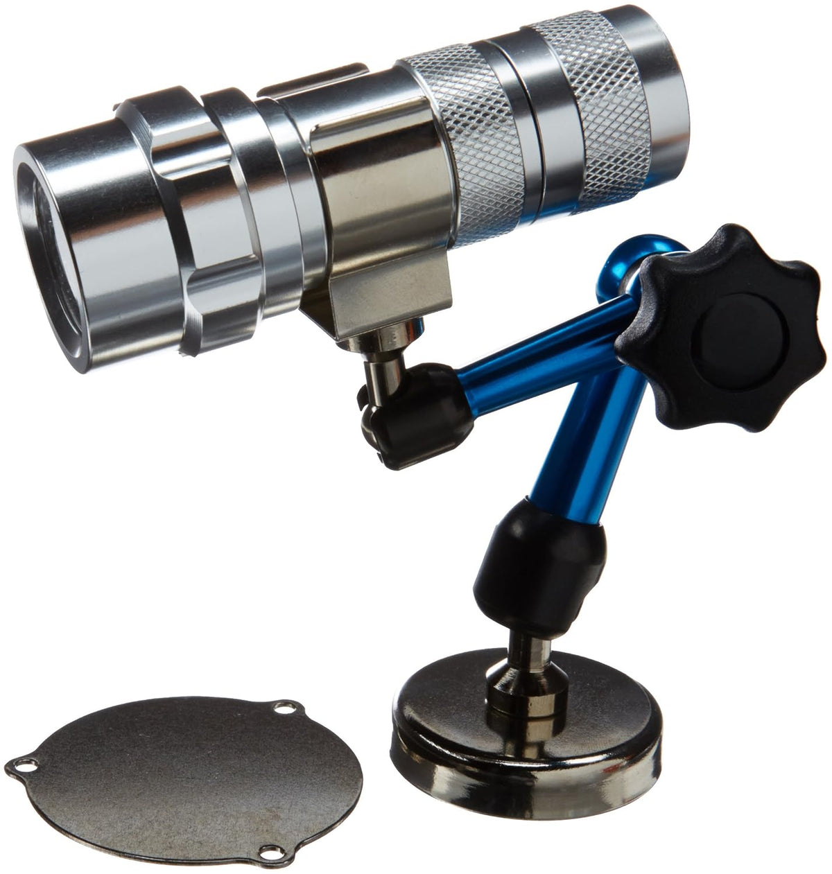 Fowler 52-630-460 Articulating Arm Magnetic Base with LED Flashlight, 6" Articulating Arm