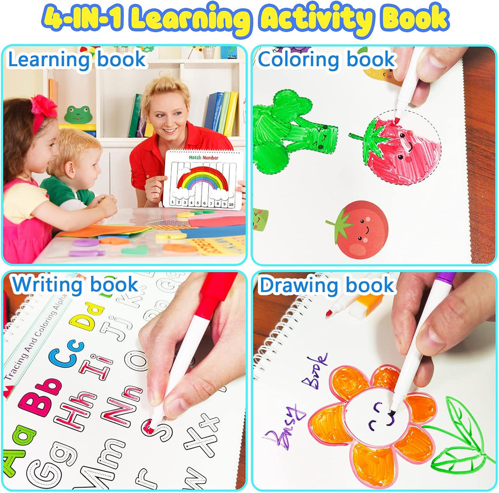 Montessori Preschool Learning Activities Busy Book - Workbook Activity Binder / Toys for Toddlers, Autism Learning
