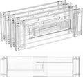 4 Pack Clear Acrylic Drawer Divider 6 Inch High,Expandable from 14-20'',Adjustable Dresser Drawer Dividers for Baby