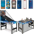 10-in-1 Multi Game Table, 48" Combo Game Table with Billiard, Table Tennis, Hockey, Basketball, Football, Field