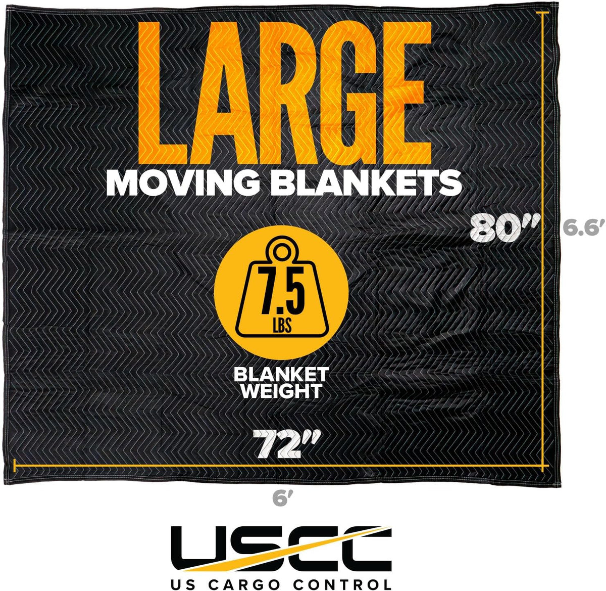 Moving Blankets Heavy Duty 72"x80" 2-Pack (95 lbs/doz), Padded Furniture Blankets for Moving, Shipping, and Storage