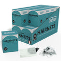 Hair Nets 144 PCS, Individually Wrapped, Lightweight Nylon Hairnets, Latex-Free | Black, Large (24")