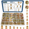 SAE & Metric Rivet Nut Assortment Kit 420Pcs Zinc Plated Certnut