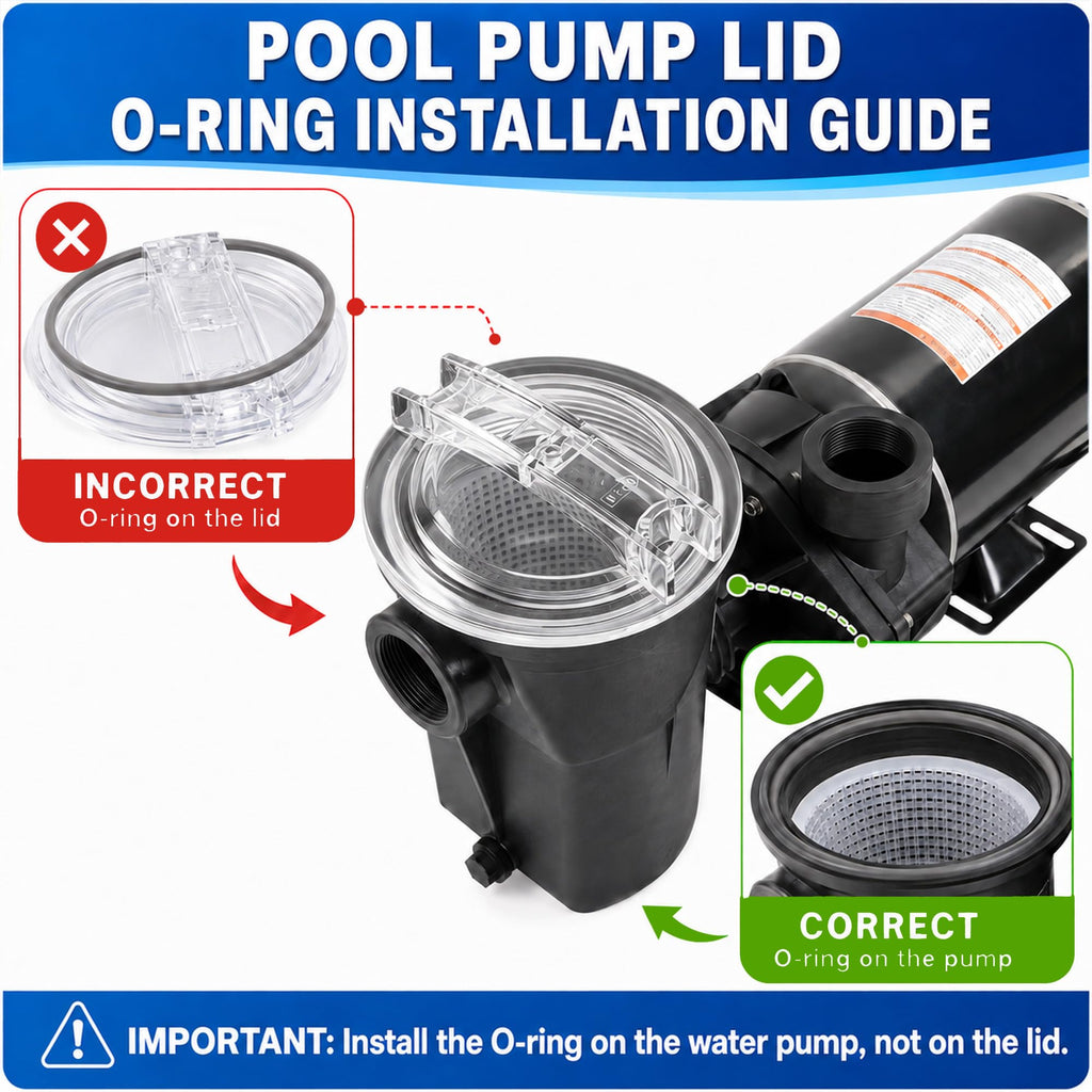 SPX3100D Pump Lid with Lid Oring, Pool Pump Lid Replacement
