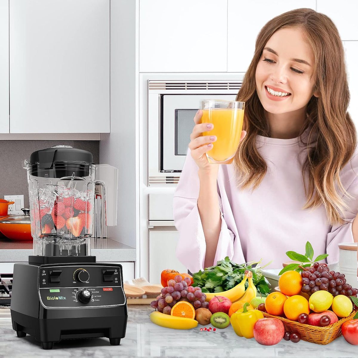 Professional Smoothie Blender, Countertop Blender Commercial
