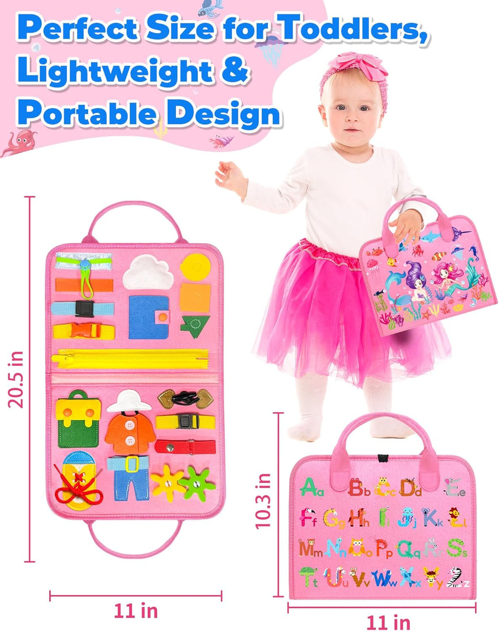 Busy Board Montessori Toys for Toddler Boy Birthday Gifts Busy Book | Sensory Toys, Airplane Car Travel Toy, Learning