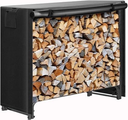4/6/8/10/12ft Outdoor Log Rack Cover, Heavy Duty 600D Oxford Outdoor Waterproof Weatherproof PVC Coating Log Cover