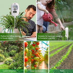 Soil Test Kit, 7-in-One Soil Moisture Meter/Soil PH Meter/Fertility, Dual Screen Soil Tester w/Digital Soil Temp/Air