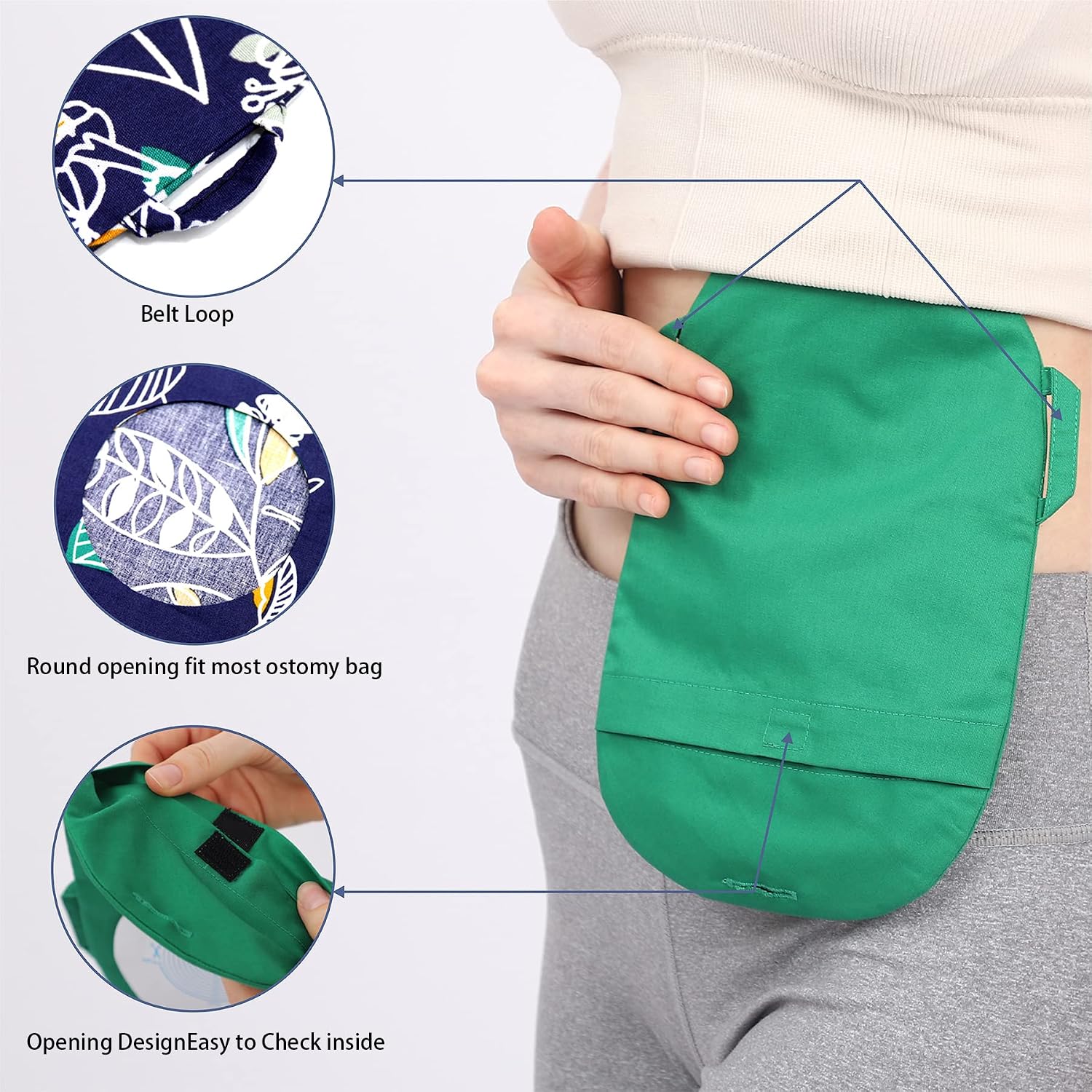 Ostomy Pouch Colostomy Bag Cover -3 Pieces