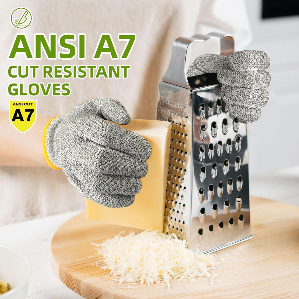 2 Pairs High Level A7 Cut Resistant Gloves,Food Grade, PR1508, L