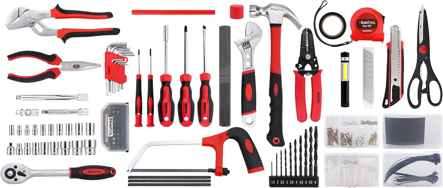 325 Piece Home Repair Tool Kit, General Home/Auto Repair Tool Set, Toolbox Storage Case with Drawer, General