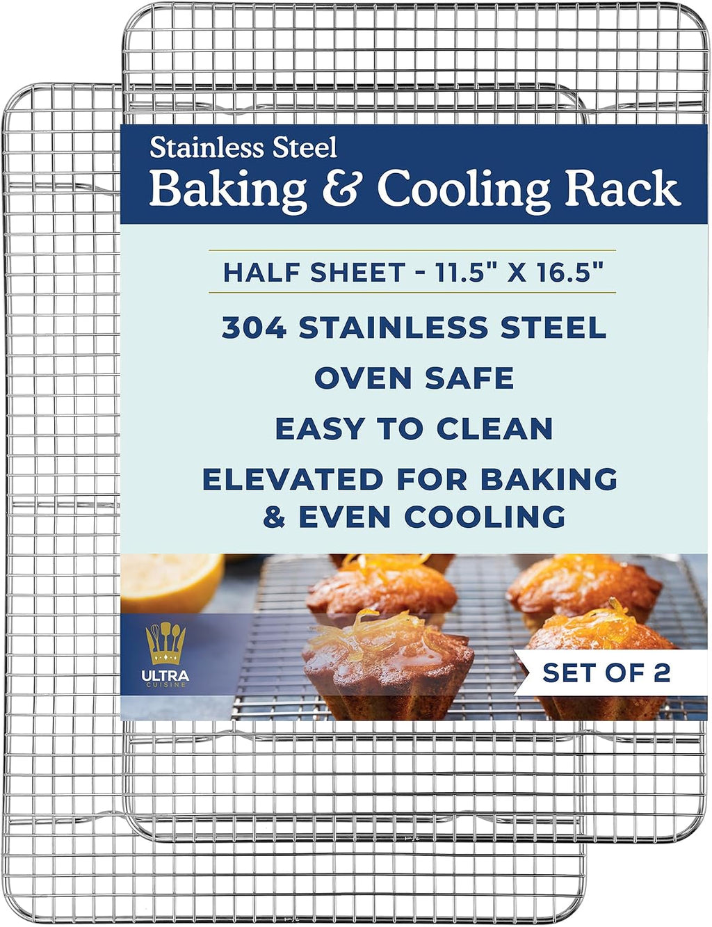 Cooling and Baking Rack Set - Cooling Racks -11.5'' x16.5''