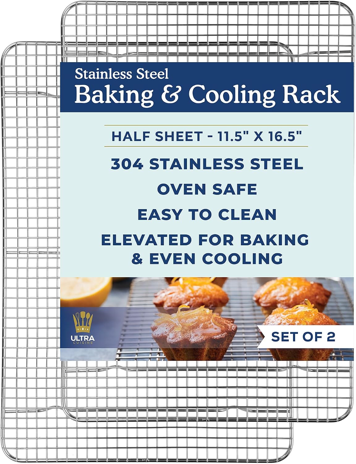 Cooling and Baking Rack Set - Cooling Racks -11.5'' x16.5''