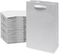 Small White Gift Bags with Handles, 6x3x9 In, 50 Pack