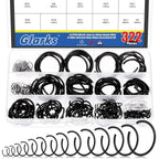 Glarks 322pcs GB895.1 65Mn Metric 14 Sizes 7MM to 30MM Round Wire C-Clips Internal Snap Rings Assortment Kit Round Wire Snap Rings Retaining Rings Classic Circlip for Hole