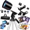 70mm Telescope for Kids & Adults Beginners with Space Puzzles | Refractor Telescope, Portable Travel Astronomical