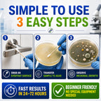 Evviva Sciences Microbiology Science Project Kit, Pre-Poured Agar Plates for Students, Agar Petri Dishes to Learn