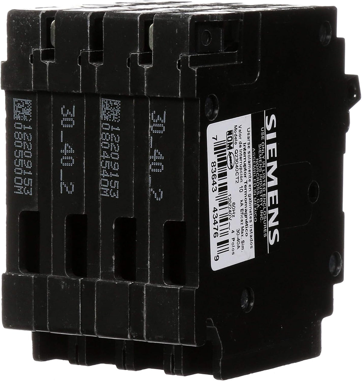 Siemens Q23040CT2 30-Amp Double Pole/40-Amp Double Pole 10-Kaic Circuit Breaker