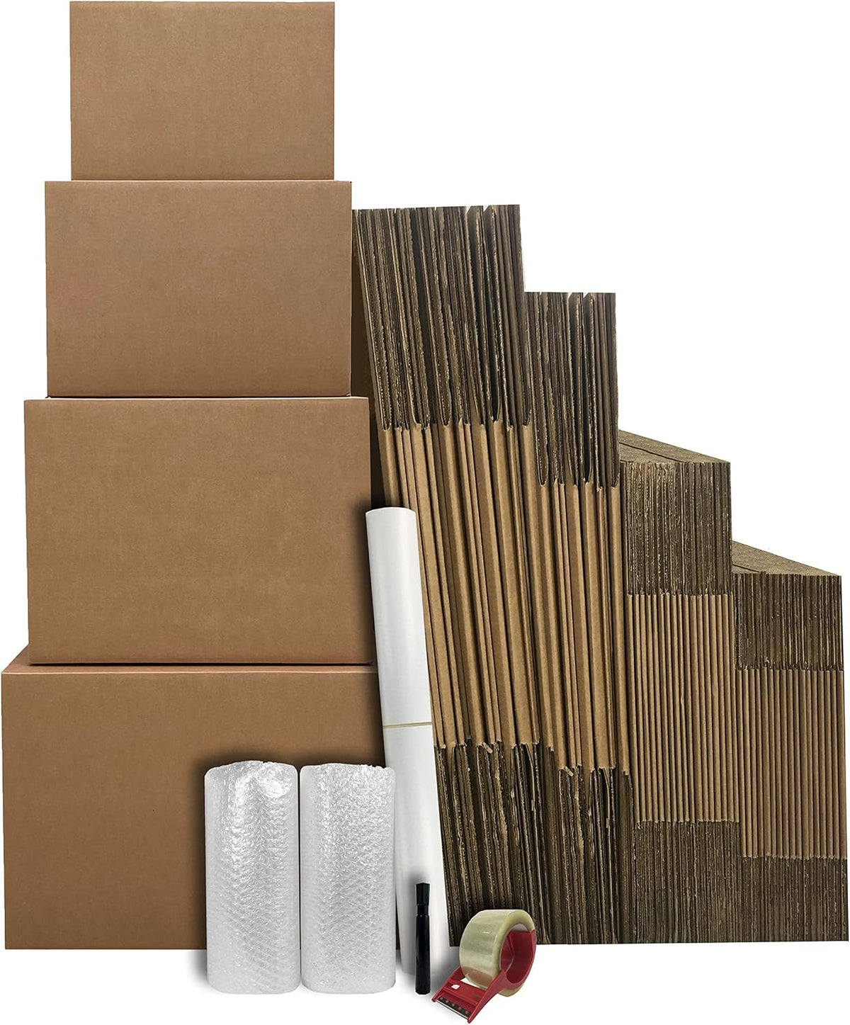 4-5 Room Moving Boxes Kit with Supplies, 58 Piece